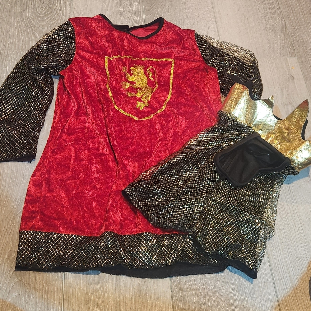 Children's Regal Red and Gold Knight Costume